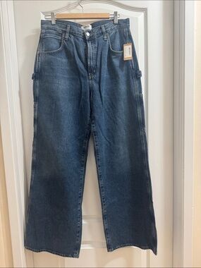 Agolde Dark Indigo Wide-Leg Flare Jeans